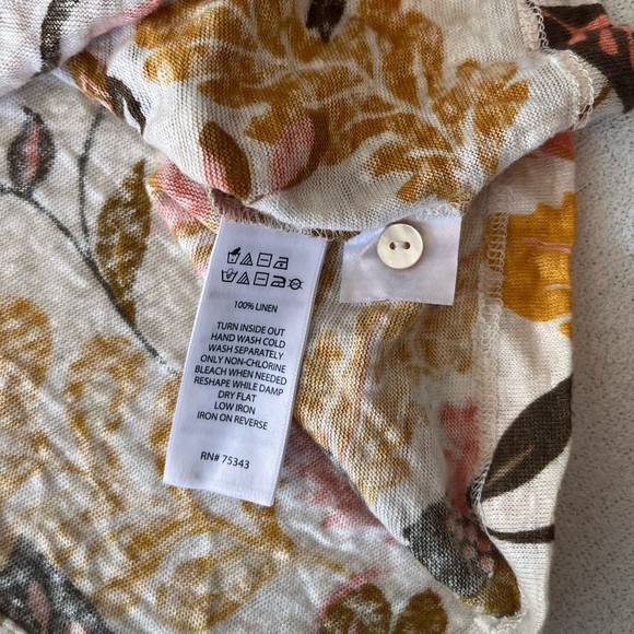 Rachel Zoe Linen Floral Print Sleeveless Top S - Picture 6 of 8